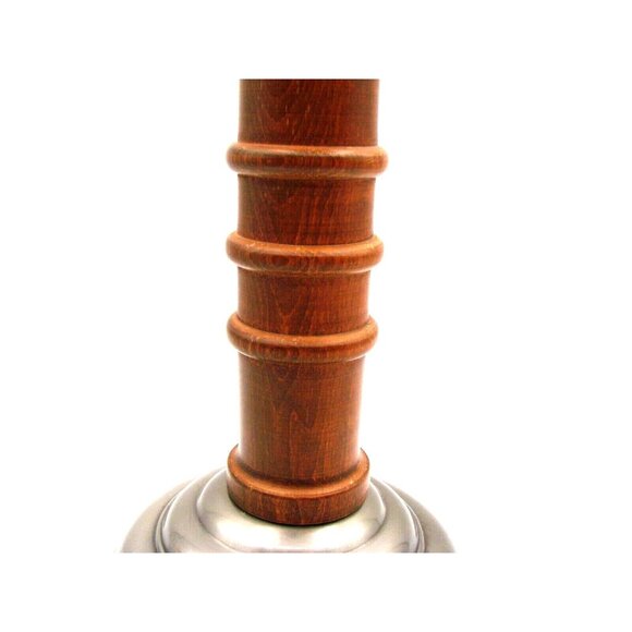 Wooden Metal Candleholder Vintage MCM Rustic Heavy 9.5" Replacement Centerpiece - Picture 2 of 12